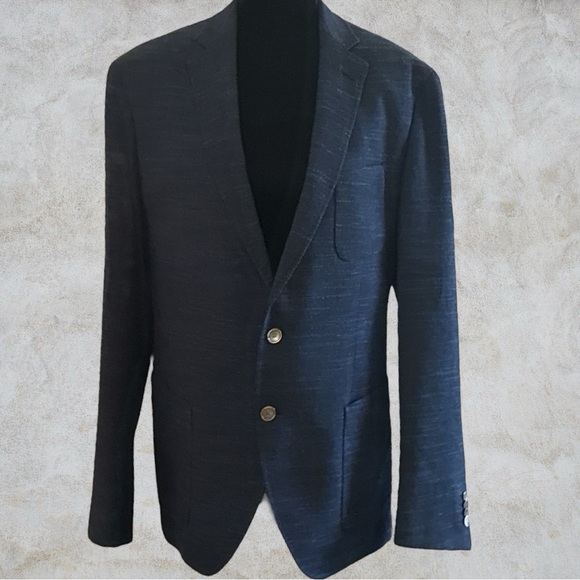 Hugo Boss Raye 7 extra slim fit wool & linen Jacket - Picture 5 of 14